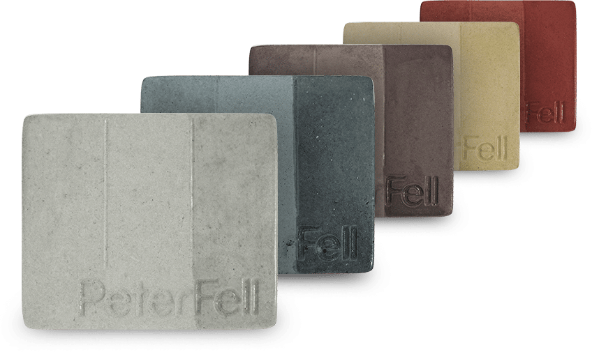 Coloured concrete colour samples