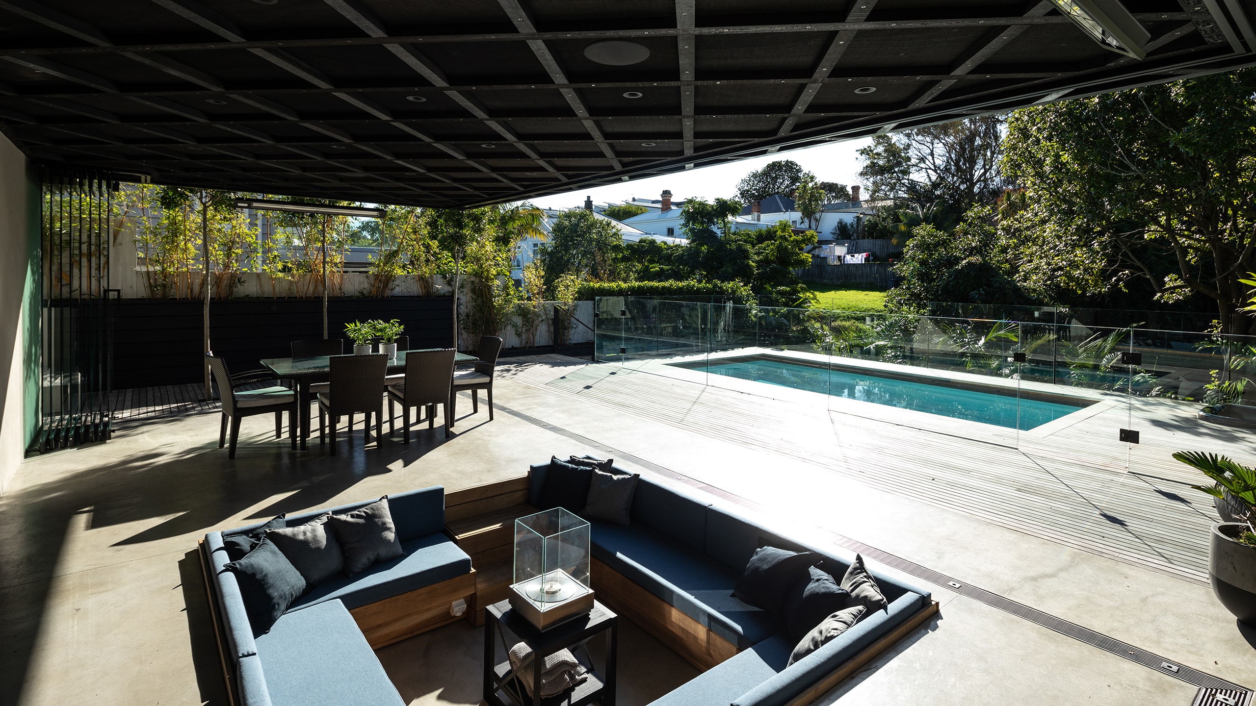 Coloured concrete patio, concrete pool surrounds Coloured concrete patio, concrete pool surrounds