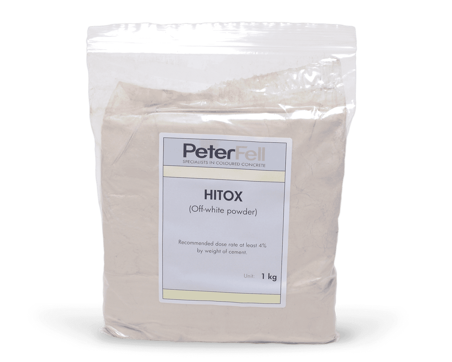 Hitox off white powder for colouring concrete