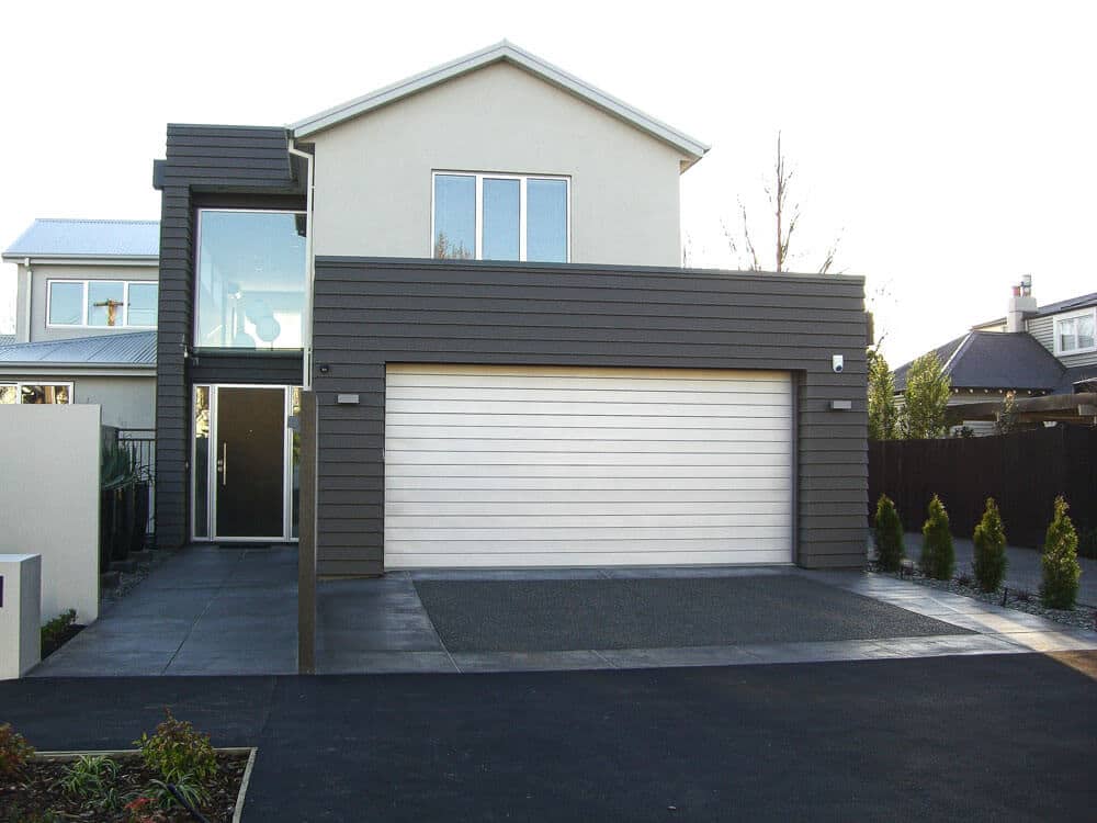black concrete driveway