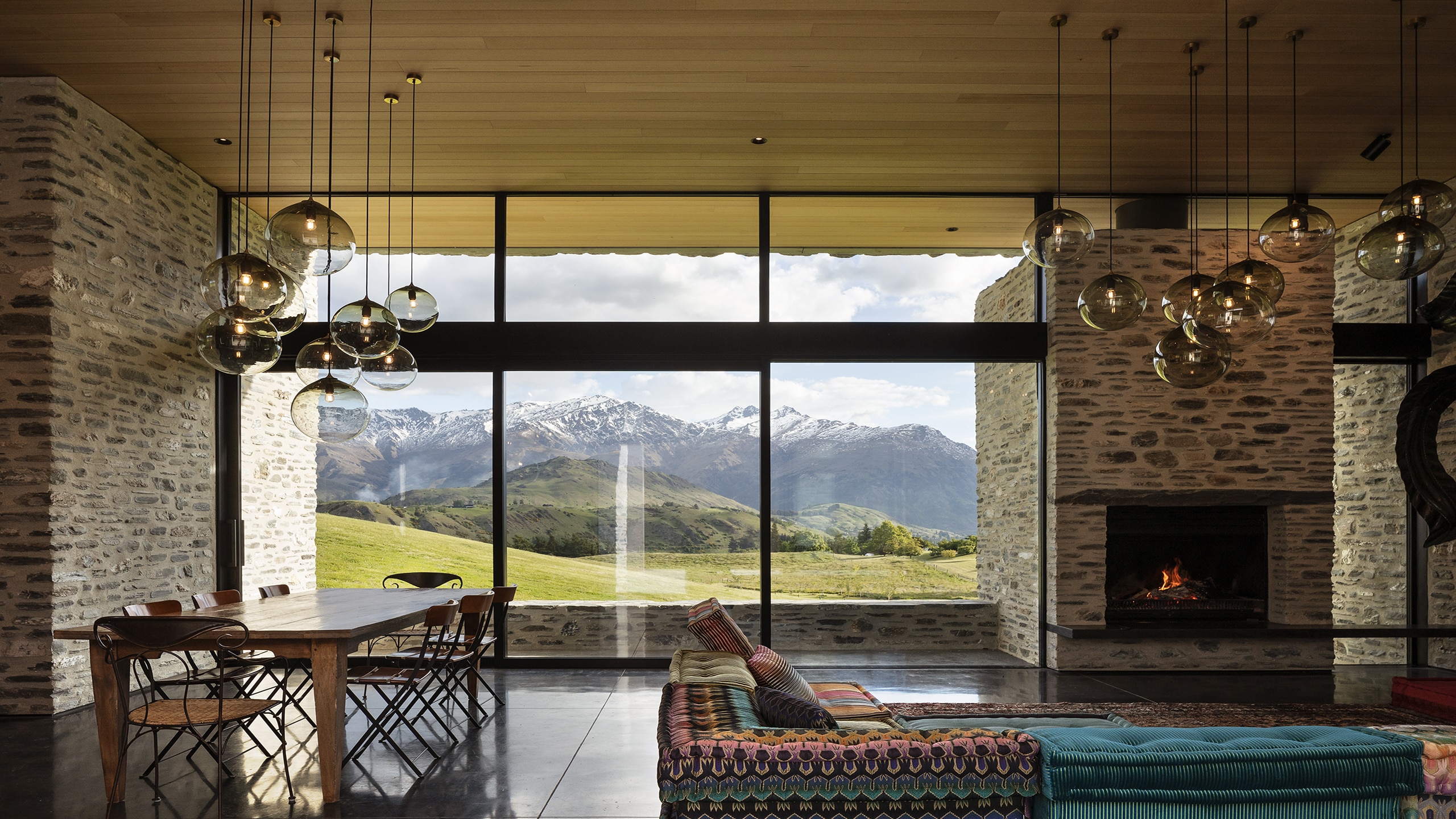 colour concrete, 699, polished concrete polished concrete floor in award winning home overlooking the Southern Alps.