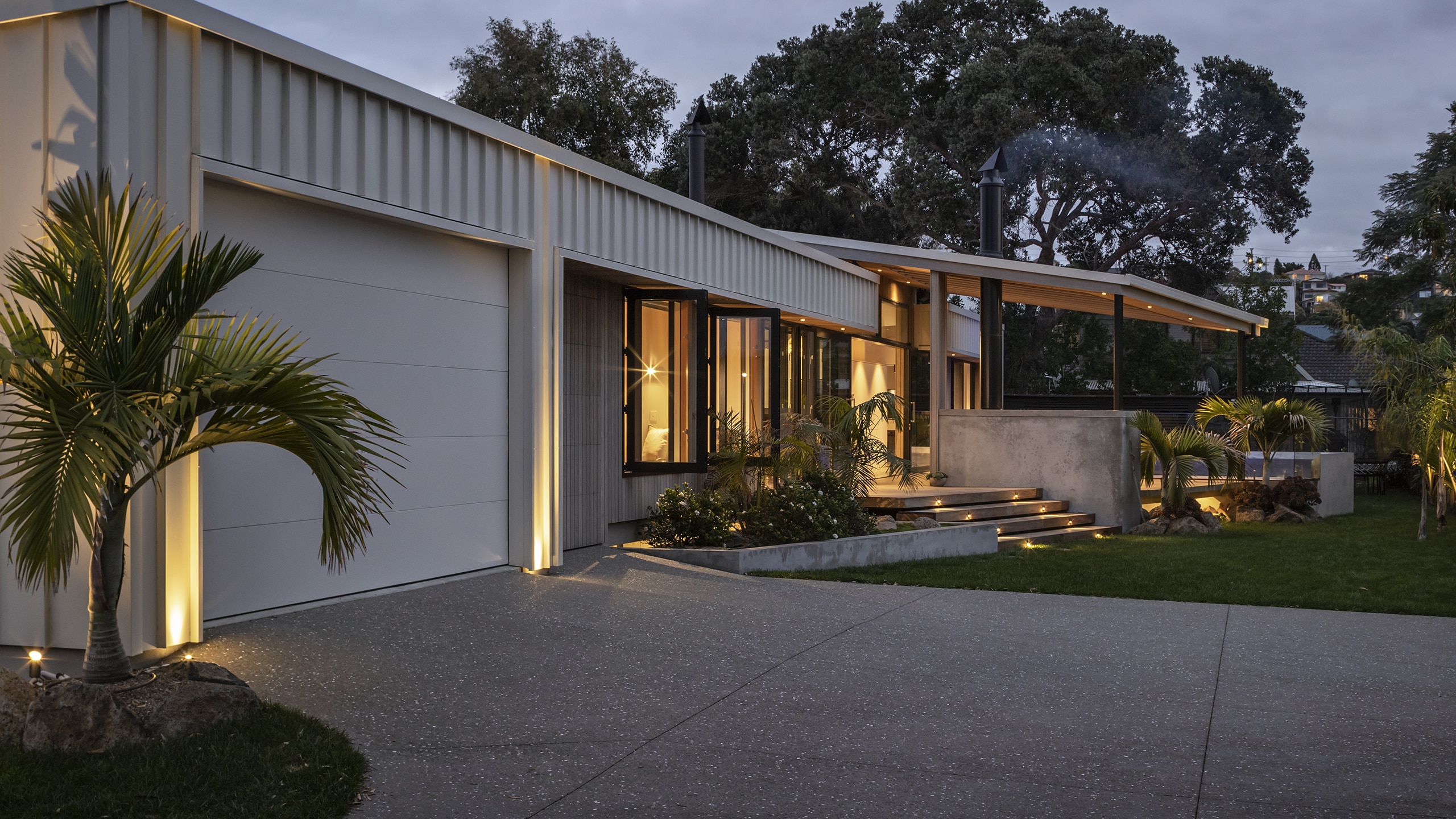 coloured concrete driveway exposed aggregate driveway