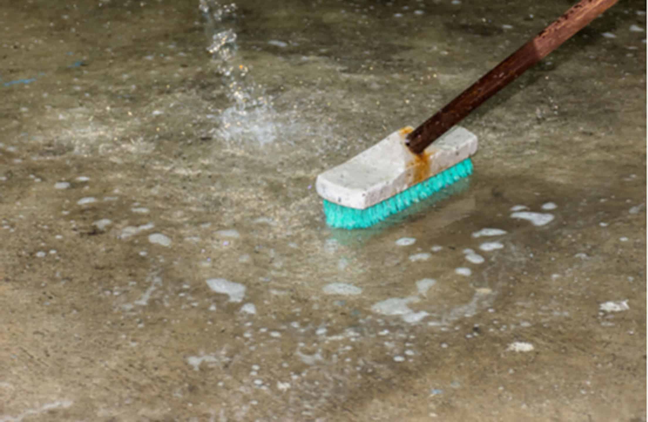 how-to-clean-garage-floor-by-hand cleaning a concrete floor